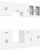vidaXL 8-dielna sada kuchynských skriniek Biela kompozitné drevo