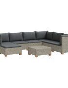 vidaXL 8 ks Ratanová lounge súprava s vankúšmi GENDT Prírodný ratan