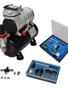 vidaXL Airbrush kompresor súprava s 2 pištoľami