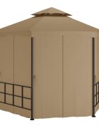 vidaXL Altánok s bočnými stenami 31x27 m sivohnedý