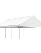 vidaXL Altánok so strechou biely 892x588x375 m polyetylén