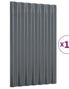 vidaXL Antracitové strešné panely 12 ks pozinkovaná oceľ 60x36 cm