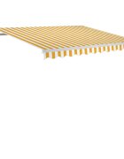 vidaXL Automatická markíza LED a senzor vetra 300x250 cm žltá/biela