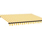 vidaXL Automatická markíza LED a senzor vetra 350x250 cm žltá/biela