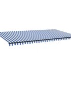 vidaXL Automatická markíza LED a senzor vetra 600x300 cm modrá/biela