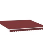 vidaXL Automaticky zaťahovacia markíza vínová 450x350 cm