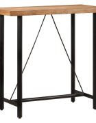 vidaXL Barový stôl 110x55x107 cm masívna akácia a železo
