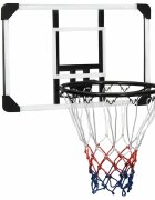 vidaXL Basketbalová doska priehľadná 71x45x25 cm polykarbonát
