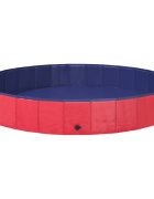 vidaXL Bazén pre psa Ø200 x 30 cm Hustý PVC Červená