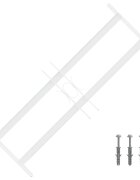 vidaXL Bezpečnostná mreža na okná s 2 priečkami 3 ks 43-74 cm