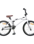 vidaXL Bicykel BMX 20 Palcov pre nad 9 rokov Biela