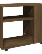 vidaXL Bočný stolík hnedý dub 70x35x605 cm spracované drevo