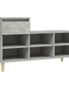 vidaXL Botník betónovo sivý 102x36x60 cm spracované drevo