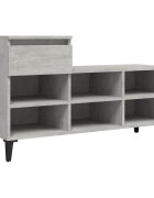 vidaXL Botník betónovo sivý 102x36x60 cm spracované drevo
