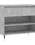 vidaXL Botník betónovo sivý 70x36x60 cm spracované drevo