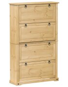 vidaXL Botník Corona 99x32x1635 cm borovicový masív