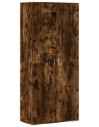 vidaXL Botník dymový dub 80x39x178 cm kompozitné drevo