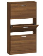 vidaXL Botník hnedý dub 59x17x108 cm spracované drevo