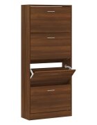 vidaXL Botník hnedý dub 63x24x147 cm spracované drevo