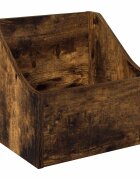vidaXL Box na LP platne Dymový dub 37 x 33 x 32 cm Kompozitné drevo
