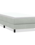 vidaXL Box Spring Posteľ bez matraca Svetlosivá 90x210 cm Zamat