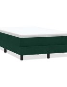 vidaXL Box Spring Posteľ bez matraca Tmavo zelená 120x220 cm Zamat