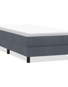 vidaXL Box Spring Posteľ bez matraca Tmavosivá 100x220 cm Zamat