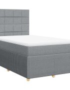 vidaXL Boxspring posteľ s matracom bledosivá 120x190 cm látka