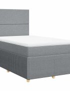 vidaXL Boxspring posteľ s matracom bledosivá 120x190 cm látka
