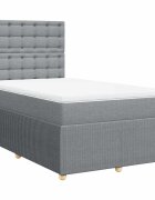 vidaXL Boxspring posteľ s matracom bledosivá 120x190 cm látka