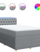 vidaXL Boxspring posteľ s matracom bledosivá 120x190 cm látka