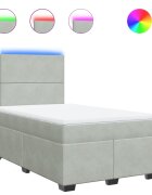 vidaXL Boxspring posteľ s matracom bledosivá 120x190 cm zamat