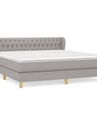 vidaXL Boxspring posteľ s matracom bledosivá 180x200 cm látka