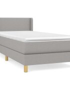vidaXL Boxspring posteľ s matracom bledosivý 100x200 cm látka
