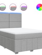 vidaXL Boxspring posteľ s matracom bledosivý 140x190 cm látka
