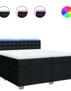 vidaXL Boxspring posteľ s matracom čierna 200x200 cm látka