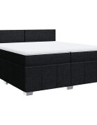 vidaXL Boxspring posteľ s matracom čierna 200x200 cm látka