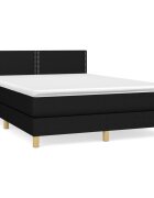 vidaXL Boxspring posteľ s matracom čierny 140x190 cm látka
