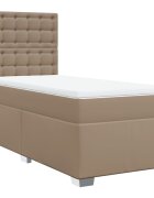 vidaXL Boxspring posteľ s matracom kapučínová 100x200 cm umelá koža
