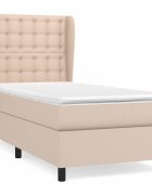 vidaXL Boxspring posteľ s matracom kapučínová 90x190 cm umelá koža