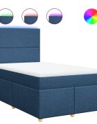 vidaXL Boxspring posteľ s matracom modrá 120x200 cm látka