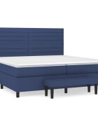 vidaXL Boxspring posteľ s matracom modrá 200x200 cm látka