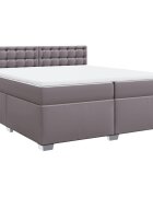 vidaXL Boxspring posteľ s matracom sivá 200x200 cm umelá koža