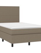 vidaXL Boxspring posteľ s matracom sivohnedá 120x190 cm látka