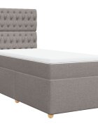 vidaXL Boxspring posteľ s matracom sivohnedý 100x200 cm látka