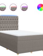 vidaXL Boxspring posteľ s matracom sivohnedý 120x200 cm látka