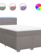 vidaXL Boxspring posteľ s matracom sivohnedý 120x200 cm látka