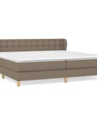 vidaXL Boxspring posteľ s matracom sivohnedý 200x200 cm látka