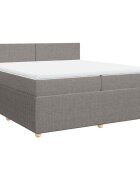 vidaXL Boxspring posteľ s matracom sivohnedý 200x200 cm látka