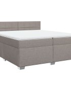 vidaXL Boxspring posteľ s matracom sivohnedý 200x200 cm látka